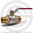 Кран латунный Ду-15 (1/2&quot;) Ру-42 НР (НАР) никель полнопроходной рычаг Giacomini R913L