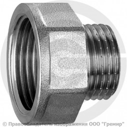 Футорка обратная нержавеющая AISI 304 Ду 32-20 (1 1/4"-3/4")