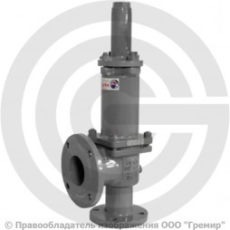 Клапан предохранительный пружинный стальной фланцевый Ду-50 Рср=0.5бар Рн=0.5...1.2бар (Т<450°С) без ручного подрыва 17с7нж Арма-Пром