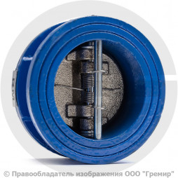 Клапан обратный двухстворчатый чугунный межфланцевый Ду-100 Ру-16 (Т<130°С) ств чугун Китай