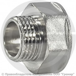 Переход латунный (переходник) реборда НР-ВР (НАР-ВН) Ду 20-25 (3/4"-1") SantechSystems