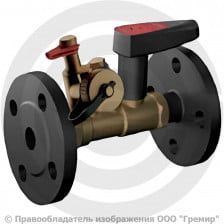 Клапан балансировочный ручной латунный фланцевый Ду-300 Ру-16 Kvs=2855.7м3/ч с измерительными ниппелями Venturi FODRV Broen