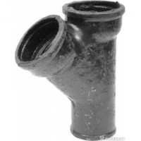 Тройник чугунный канализационный косой Ду 150-150 45гр б/н ГОСТ 6942-98 Завод Универсал