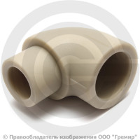 Угольник PP-R переходной серый внутренняя-наружная пайка Дн 20 90гр Pro Aqua