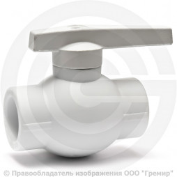 Кран PP-R Дн 20 внутренняя пайка серый Стандарт RTP (РосТурПласт)
