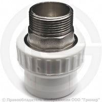 Муфта PP-R комбинированная под ключ белая НР (НАР) Дн 75-2 1/2" RTP (РосТурПласт) Муфта PP-R комбинированная под ключ белая НР (НАР) Дн 75-2 1/2" RTP (РосТурПласт)