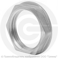 Контргайка латунная ВР (ВН") Ду-25 (1") никель LD Контргайка латунная ВР (ВН") Ду-25 (1") никель LD