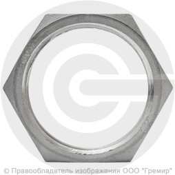 Контргайка нержавеющая AISI 304 6-ти гранная ВР-ВP Ду-40 (1 1/2")