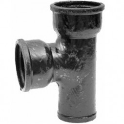 Тройник чугунный канализационный прямой Ду 150-100 90гр б/н ГОСТ 6942-98 Завод Универсал