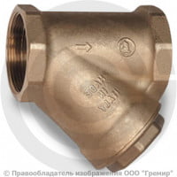 Фильтр магнитный сетчатый Y-образный латунный Ду-25 (1") Ру-30 ВР (ВН) (Т<110°С) Giacomini R74M