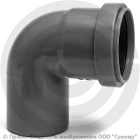 Отвод PP-H серый Дн 40 87гр б/нап в/к RTP (РосТурПласт) 2 Отвод PP-H серый Дн 40 87гр б/нап в/к RTP (РосТурПласт) 2