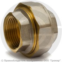 Американка (соединитель) латунная прямая ВР (ВН) Ду-32 (1 1/4") никель Aquasfera Американка (соединитель) латунная прямая ВР (ВН) Ду-32 (1 1/4") никель Aquasfera