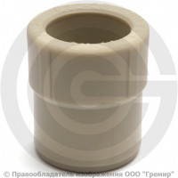 Муфта PP-R редукционная серая внутренняя-наружная пайка Дн 63-25 Pro Aqua Муфта PP-R редукционная серая внутренняя-наружная пайка Дн 63-25 Pro Aqua
