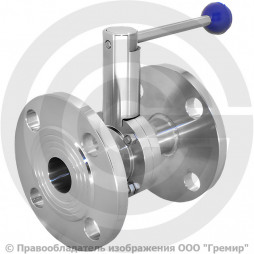 Затвор нержавеющий дисковый поворотный фланцевый Ду-25 (1") Ру-10 с нержавеющим диском NK-DZf25/4