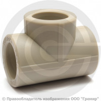 Тройник PP-R редукционный серый Дн 90-63-90 Pro Aqua