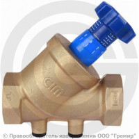 Клапан балансировочный ручной латунный муфтовый Ду-15 Ру-25 ВР (ВН) Kvs=3.94м3/ч с наклонным штоком BL.220 MVI Клапан балансировочный ручной латунный муфтовый Ду-15 Ру-25 ВР (ВН) Kvs=3.94м3/ч с наклонным штоком BL.220 MVI