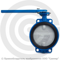 Затвор дисковый поворотный межфланцевый Ду-250 Ру-10 EPDM с чугунным диском ЛМЗ 32ч1р Затвор дисковый поворотный межфланцевый Ду-250 Ру-10 EPDM с чугунным диском ЛМЗ 32ч1р