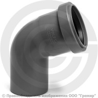 Отвод PP-H серый Дн 50 67гр б/нап в/к Ostendorf HT HTB Отвод PP-H серый Дн 50 67гр б/нап в/к Ostendorf HT HTB