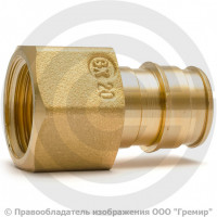 Муфта латунная для PE-X труб Дн 40-1 1/4" ВР (ВН) РОС GX109ACY067 Муфта латунная для PE-X труб Дн 40-1 1/4" ВР (ВН) РОС GX109ACY067