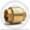 Клапан обратный осевой латунный Ду-32 (1 1/4&quot;) Ру-10 ВР (ВН) (Т&lt;100°С) шток пластик Aquasfera 3001