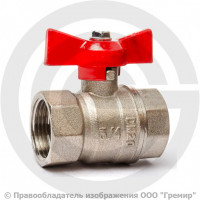 Кран латунный Ду-20 (3/4") Ру-25 ВР (ВН) муфтовый никель бабочка RTP (РосТурПласт) Кран латунный Ду-20 (3/4") Ру-25 ВР (ВН) муфтовый никель бабочка RTP (РосТурПласт)