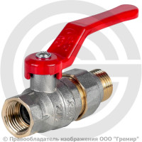 Кран латунный Ду-25 (1") Ру-40 ВР-"Американка" никель полнопроходной рычаг красный Dist Эксперт Кран латунный Ду-25 (1") Ру-40 ВР-"Американка" никель полнопроходной рычаг красный Dist Эксперт