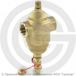 Дешламатор магнитный сетчатый Т-образный латунный Ду-50 (2") Ру-10 ВР (ВН) (Т<110°С) со сливным краном Giacomini