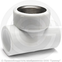 Тройник PP-R комбинированный белый ВР (ВН) Дн 20-1/2" Pro Aqua