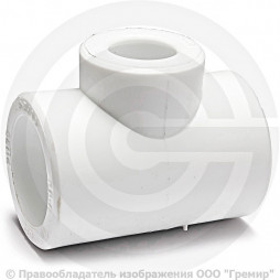 Тройник PP-R переходной белый внутренняя пайка Дн 90-75-90 RTP (РосТурПласт)