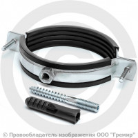 Хомут крепежный оцинкованный с резиновой прокладкой Ду-150 (Дн 159-168 ) ±2мм М10 в/к винт-шуруп, дюбель. Хомут крепежный оцинкованный с резиновой прокладкой Ду-150 (Дн 159-168 ) ±2мм М10 в/к винт-шуруп, дюбель.