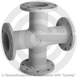 Крест фланцевый КФ стальной Ду 100-100