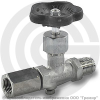 Клапан запорный игольчатый нержавеющий Ду-15 (1/2") Ру-400 ВР-НР (ВН-НАР) G1/2" без фланца с маховиком Wika Клапан запорный игольчатый нержавеющий Ду-15 (1/2") Ру-400 ВР-НР (ВН-НАР) G1/2" без фланца с маховиком Wika