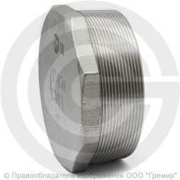 Заглушка нержавеющая AISI 304 6-ти гранная НР (НАР) Ду-80 (3")