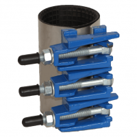 Хомут ремонтный нержавеющий с чугунным замком Ду-125 (Дн 130-145) L=200мм Benarmo Хомут ремонтный нержавеющий с чугунным замком Ду-125 (Дн 130-145) L=200мм Benarmo