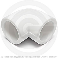 Угольник PP-R белый Дн 20 90гр Pro Aqua