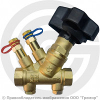 Клапан балансировочный ручной латунный муфтовый Ду-25 Ру-16 ВР (ВН) Kvs=9м3/ч с измерительными ниппелями MVT-R Ридан Клапан балансировочный ручной латунный муфтовый Ду-25 Ру-16 ВР (ВН) Kvs=9м3/ч с измерительными ниппелями MVT-R Ридан