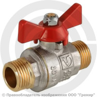 Кран латунный Ду-15 (1/2") Ру-25 НР (НАР) никель бабочка RTP (РосТурПласт) Кран латунный Ду-15 (1/2") Ру-25 НР (НАР) никель бабочка RTP (РосТурПласт)