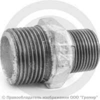 Ниппель чугунный переходной оцинкованный НР (НАР) Ду 32-20 (1 1/4"-3/4") Fittex PLUS Ниппель чугунный переходной оцинкованный НР (НАР) Ду 32-20 (1 1/4"-3/4") Fittex PLUS