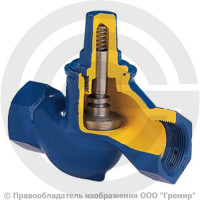 Клапан обратный подъемный чугунный муфтовый Ду-20 (3/4") Ру-16 ВР (ВН) (Т<200°С) 277А Zetkama Клапан обратный подъемный чугунный муфтовый Ду-20 (3/4") Ру-16 ВР (ВН) (Т<200°С) 277А Zetkama