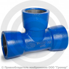 Тройник раструбный ТР Ду 150-150 45 градусов Тайтон ВЧШГ с ЦПП цинк+AL ГОСТ ISO 2531-2012