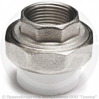 Муфта PP-R разъемная белая Дн 25 VALFEX Муфта PP-R разъемная белая Дн 25 VALFEX