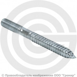 Шпилька-шуруп стальная М8х100 сантехническая