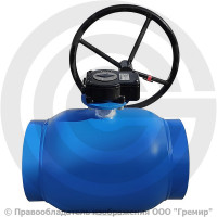 Кран стальной под приварку ISO с редуктором Ду-250 Ру-25 L=510мм PR КШ.Ф.П/П