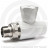 Клапан запорный (вентиль) PP-R белый Дн 20-1/2&quot; Ру-25 НР (НАР) прямой для радиатора RTP (РосТурПласт)