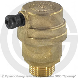 Воздухоотводчик автоматический латунный Ду-10 (3/8") Ру-10 НР (НАР) прямой О-кольцо OR 499