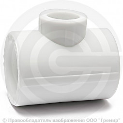 Тройник PP-R переходной белый Дн 40-32-40 PRO VALFEX