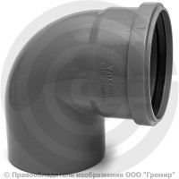 Отвод PP-H серый Дн 160 87гр б/нап в/к Ostendorf HT HTB Отвод PP-H серый Дн 160 87гр б/нап в/к Ostendorf HT HTB