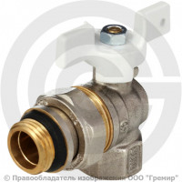 Кран латунный угловой Ду-20 (3/4") Ру-30 ВР-"Американка" никель полнопроходной бабочка белая Aquasfera Standard 1128 Кран латунный угловой Ду-20 (3/4") Ру-30 ВР-"Американка" никель полнопроходной бабочка белая Aquasfera Standard 1128