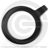 Прокладка фланцевая резиновая ТМКЩ Ду-150 Ру 10-16 (216х161х4) 4 мм с ушком исп.А ГОСТ 15180-86