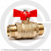 Кран латунный Ду-20 (3/4") Ру-16 НР (НАР) полнопроходной бабочка ГАЛЛОП Стандарт 233 Кран латунный Ду-20 (3/4") Ру-16 НР (НАР) полнопроходной бабочка ГАЛЛОП Стандарт 233